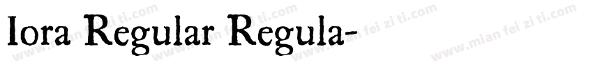 Iora Regular Regula字体转换
